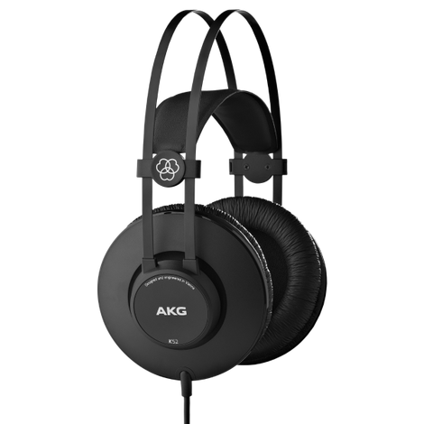AKG K52 Over Ear Closed Back Lightweight Professional Quality Studio Headphones