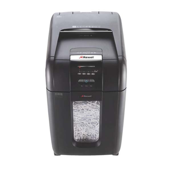 Buy Rexel Auto+ 300X Cross Cut Paper Shredder in Dubai, Sharjah, Abu Dhabi, Ajman, Al Ain, Ras Al Khaimah, Fujairah, Umm al Quwain, UAE