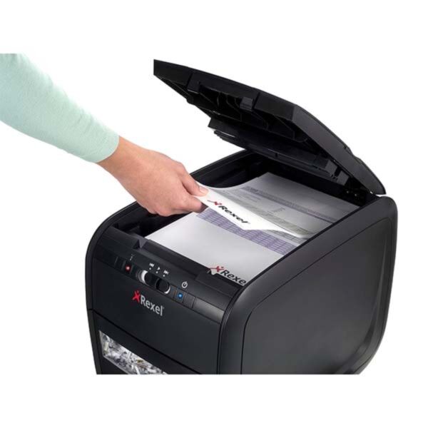 Buy Rexel Auto+ 60X Cross Cut Shredder in Dubai, Sharjah, Abu Dhabi, Ajman, Al Ain, Ras Al Khaimah, Fujairah, Umm al Quwain, UAE