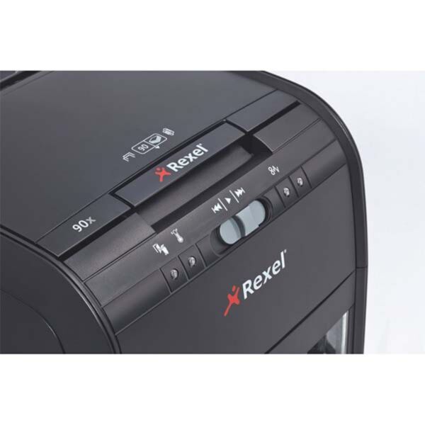 Buy Rexel Auto+ 90X Cross Cut Shredder in Dubai, Sharjah, Abu Dhabi, Ajman, Al Ain, Ras Al Khaimah, Fujairah, Umm al Quwain, UAE