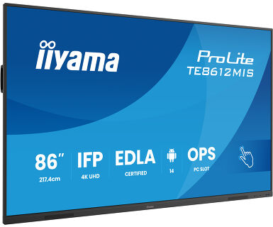 Iiyama 86" Interactive 4K UHD Touchscreen elevating interactive collaboration
