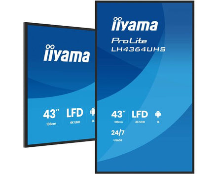 43" 4K UHD Most powerful professional digital signage display with advanced control and connectivity options – ProLite LH4364UHS-B1AG