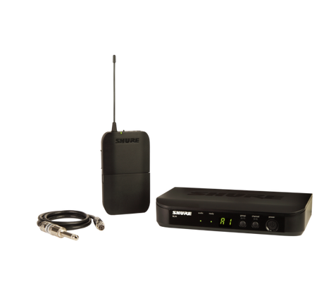 Shure Wireless System With Receiver Bodyback and Guitar Cable