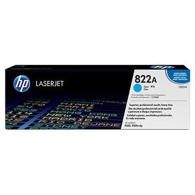 HP 822A Cyan Original LaserJet Toner Cartridge C8551A