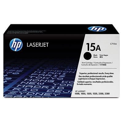HP 15A Black Original LaserJet Toner Cartridge C7115A