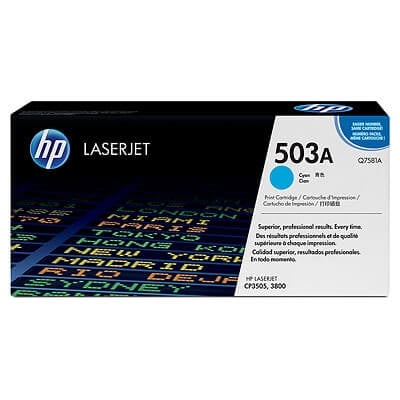 HP 503A Cyan Original LaserJet Toner Cartridge Q7581A