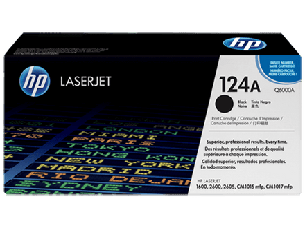 HP 124A Black Original LaserJet Toner Cartridge Q6000A