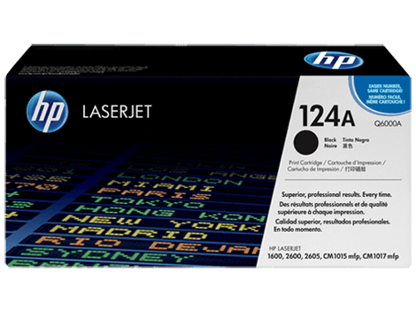 HP 124A Black Original LaserJet Toner Cartridge Q6000A
