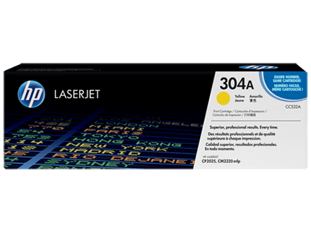 HP 304A Yellow Original LaserJet Toner Cartridge CC532A