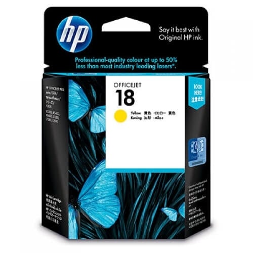 HP 18 Yellow Original Ink Cartridge C4939A