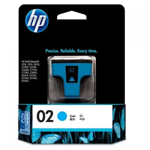 HP 02 Cyan Original Printhead Cartridge C8771