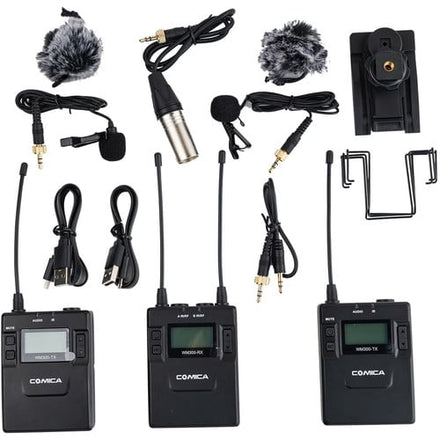 Comica Audio CVM-WM300A Wireless Microphone System with Rechargeable Batteries