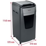 Rexel Optimum Auto+750M 750 Sheet 80 gsm P-5 Jam-Free Auto Reverse Function Micro Cut Shredder