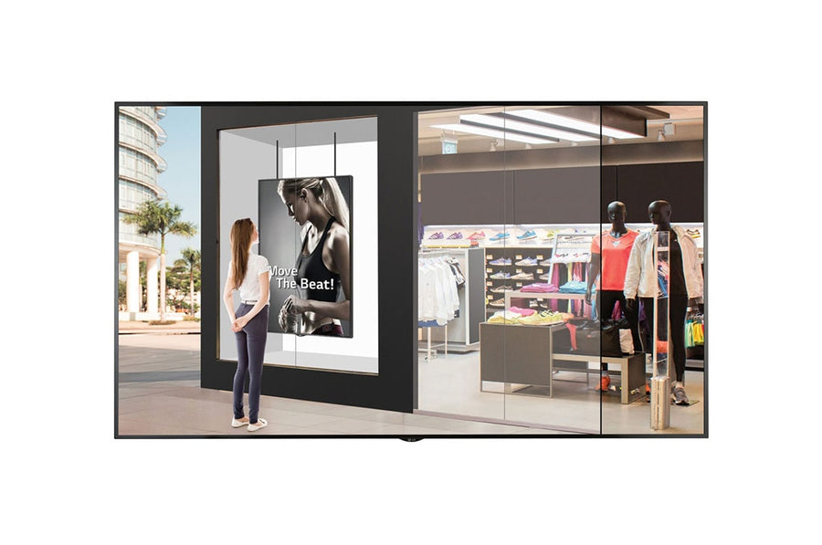 LG 75XS2C 75-inch window-facing 4K UHD digital signage display