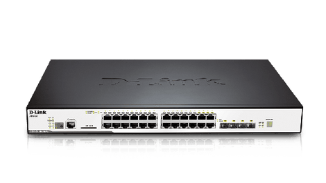 D-Link DGS-3120-24PC: 24-Port Gigabit Stackable L2+ Switch, 4 Combo SFP 40-Gigabit Stacking