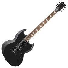 ESP LVIPER201BBLK LTD Viper201 Series Baritone Black Finish Guitar