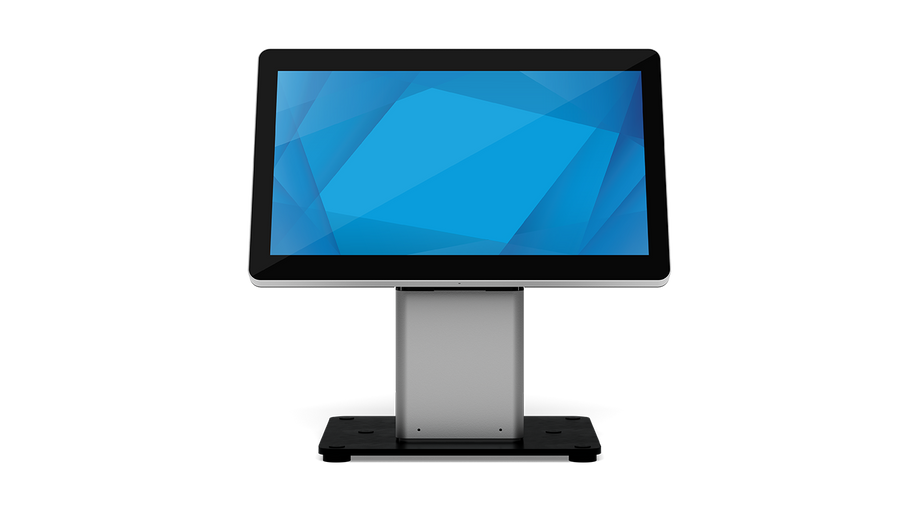 Elo Slim Self-Service Stand, countertop model with 15-inch I-Series touchscreen