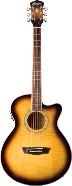 Washburn EA15ATB Mini Jumbo Acoustic Electric Guitar