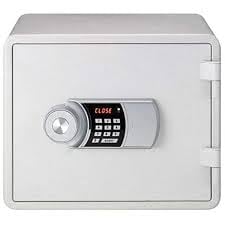Eagle YESM-015K Digital And Key Lock Fire Resistant White Safe