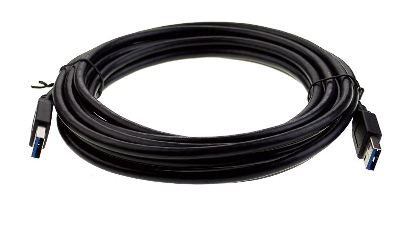 eZon USB 3.0 A-to-A Top-Angle Cable - Black