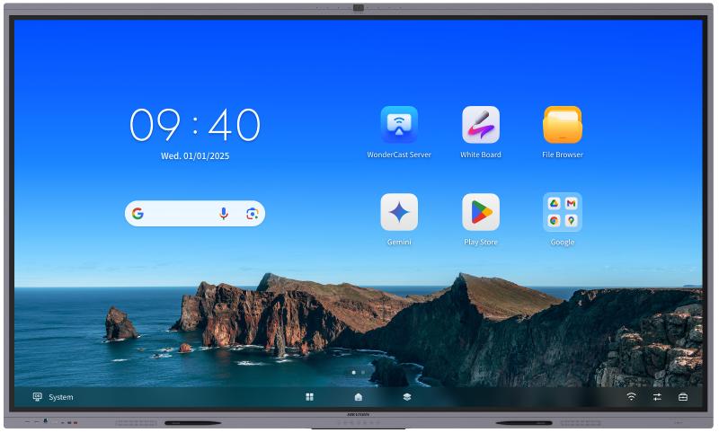 Hikvision DS-D5A75RB/B3 75-inch 4K interactive flat panel with built-in camera