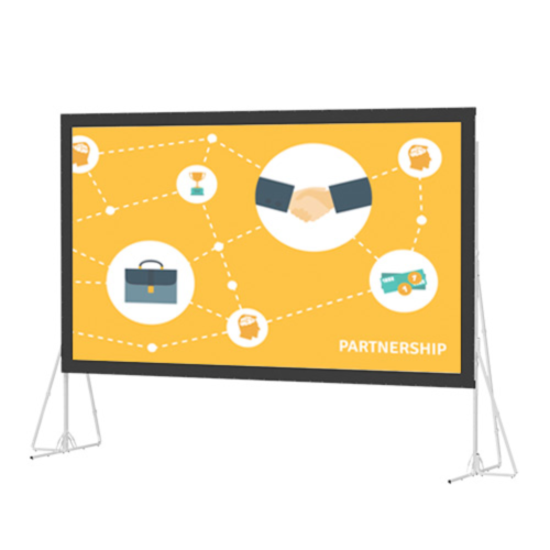 Dalite Fast Fold Heavy Duty Deluxe Projection Screen
