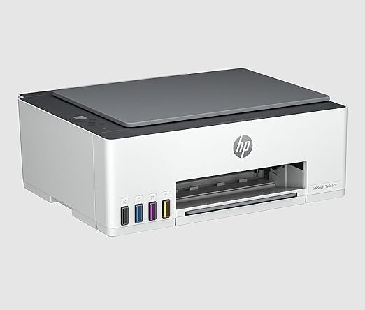 HP Smart Tank 520 12ppm Black & 5ppm Color and Up to 1200dpi Resolution All-in-One Printer