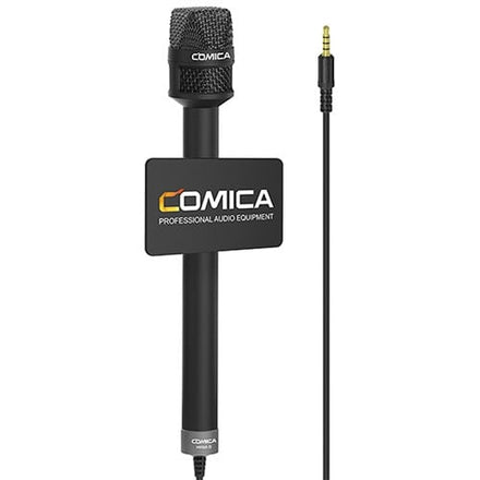 Comica Audio HRM-S Cardioid Handheld Reporter Microphone with Cable for Smartphones