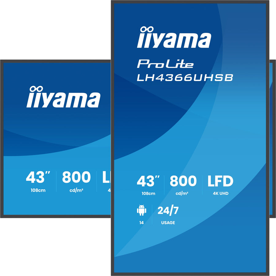 iiyama ProLite LH4366UHSB-B1AG 43-inch 4K UHD digital signage display