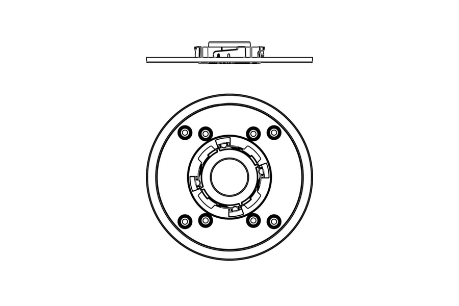Biamp Parlé TCM-X-DK Black Drywall Kit, model 920-00520-10000, for TCM-X ceiling microphones