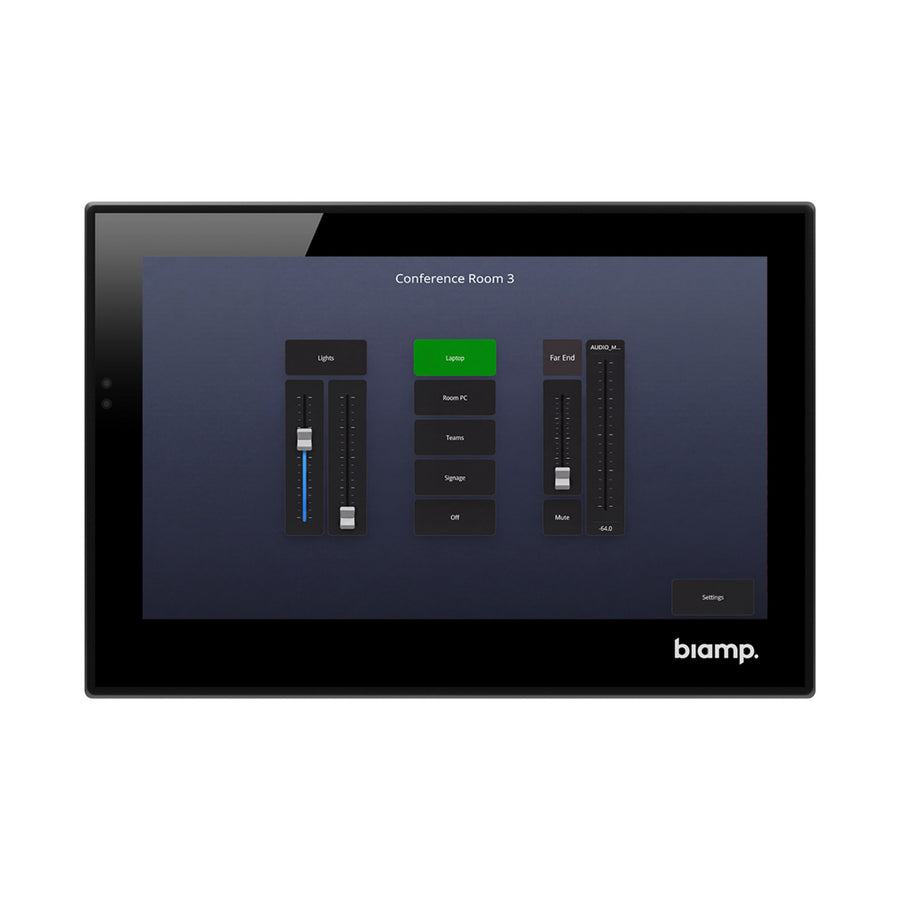 Biamp Apprimo Touch 7 black room control touch panel