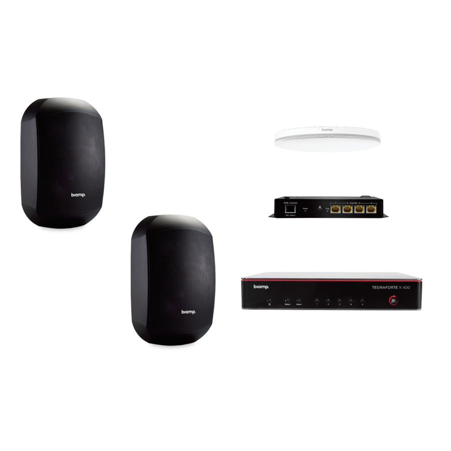Biamp MRB-M-X400-C-MASK6C meeting room audio bundle