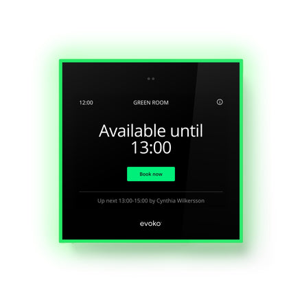 Biamp Evoko Naso Room Manager 910-02267 room booking panel with 8-inch touch display