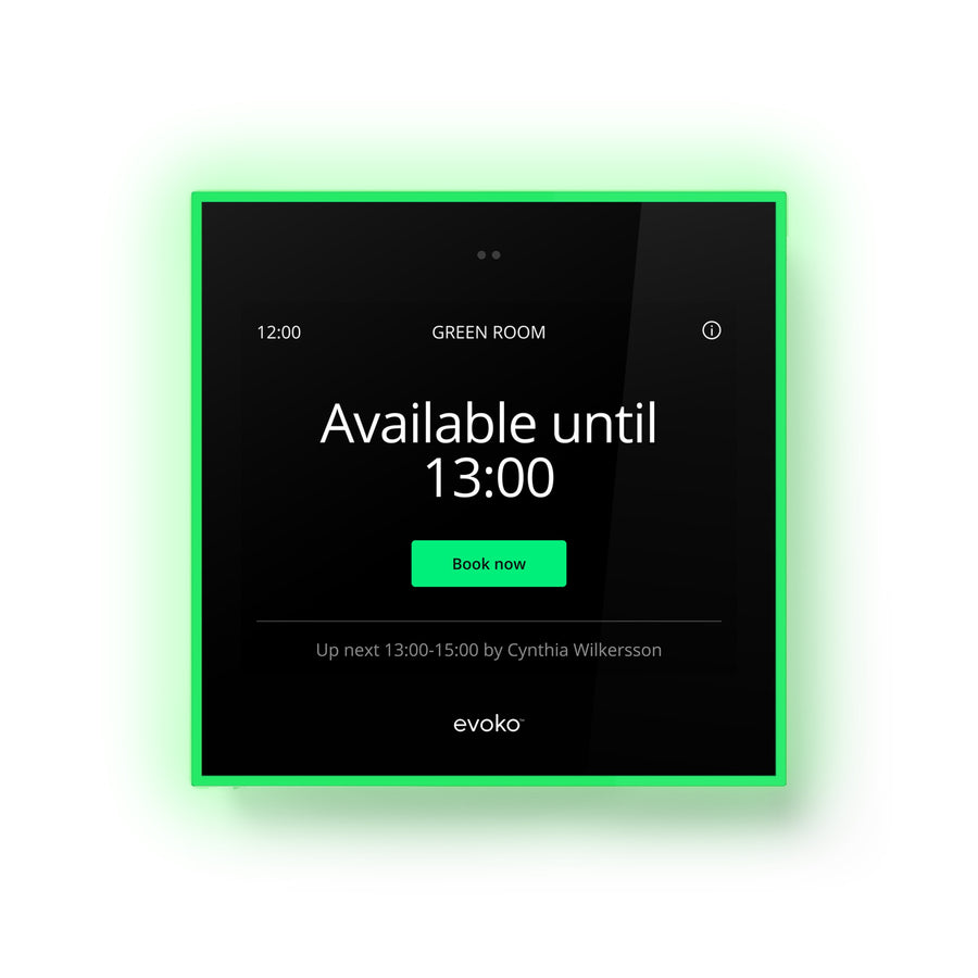 Biamp Evoko Naso Room Manager 910-02267 room booking panel with 8-inch touch display