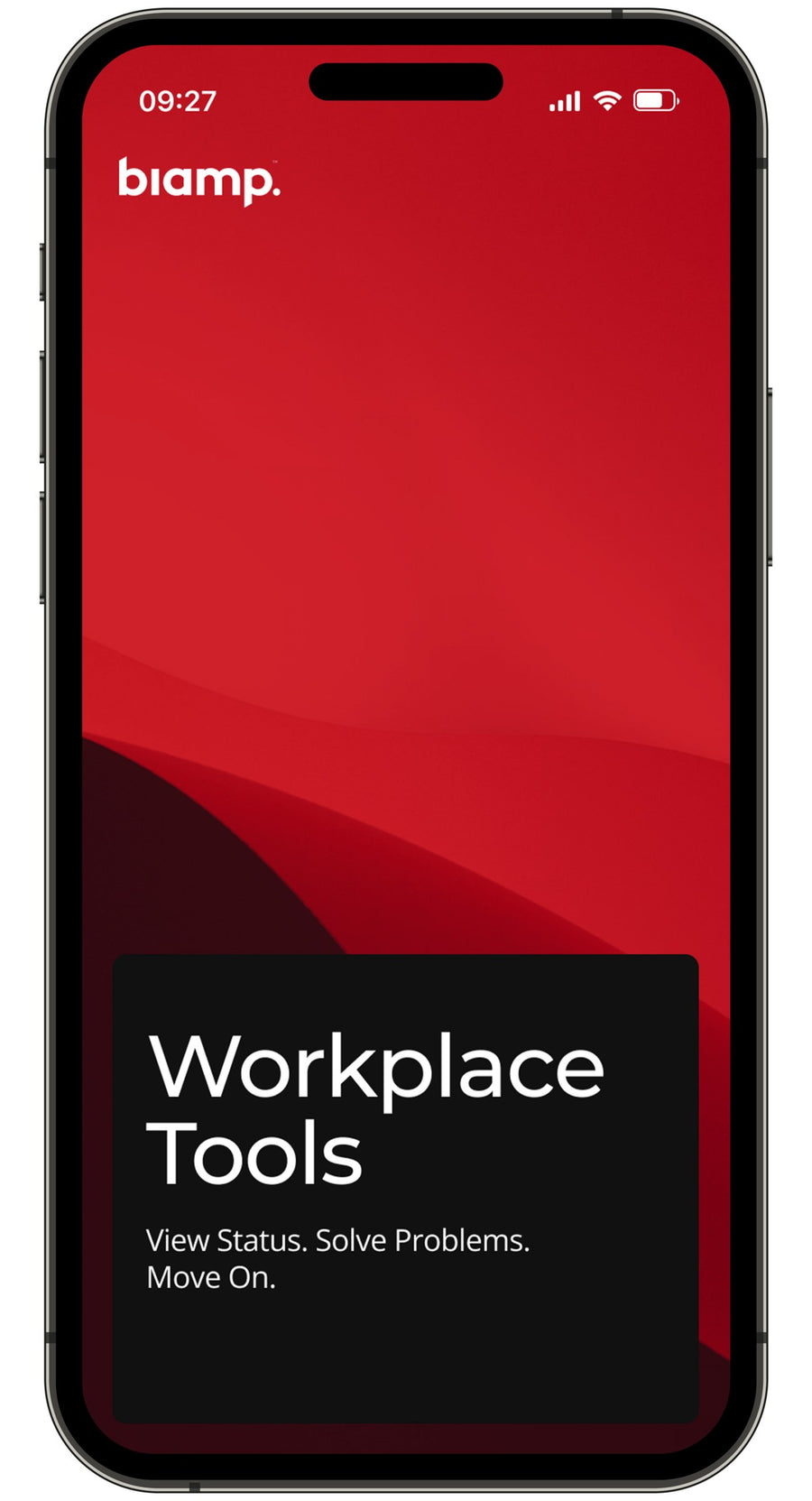Biamp Workplace Tools for iOS mobile app, model 900.0019