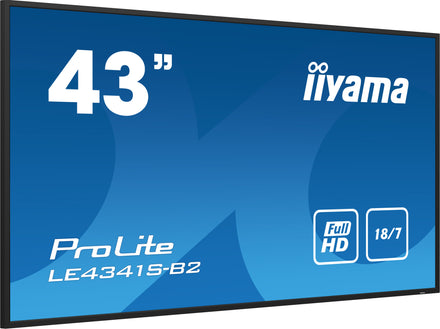 IIYAMA 43" Flexible Full HD professional large format display with USB media playback – ProLite LE4341S-B2