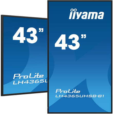 IIYAMA 43” Vivid-Bright Display with 4K resolution and 800cd/m² panels for illuminating communication – ProLite LH4365UHSB-B1