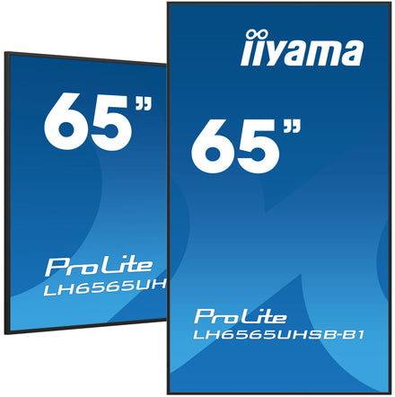 IIYAMA 65" Vivid-Bright Display with 4K resolution and 800cd/m² panels for illuminating communication – ProLite LH6565UHSB-B1