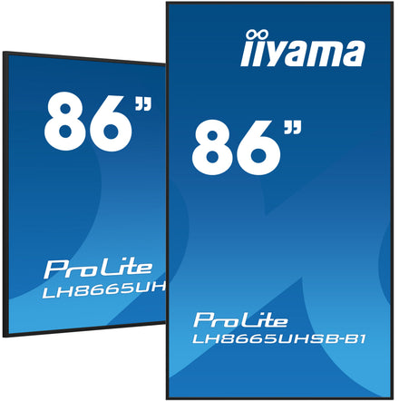 IIYAMA 86" Vivid-Bright Display with 4K resolution and 800cd/m² panels for illuminating communication – ProLite LH8665UHSB-B1
