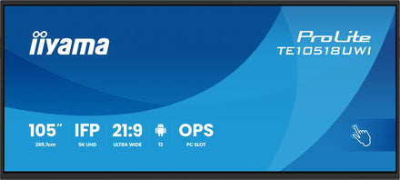 Iiyama 105” Ultra-wide Interactive 5K UHD display with 21:9 panoramic view