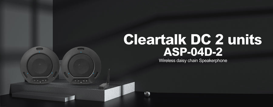Angekis Cleartalk ASP-04D-2 – Wireless Daisy Chain Speakerphone (2 Units)