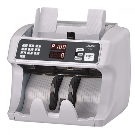 Lidix F-12 Professional Banknote Counter with UV, MG & IR Detection Currency Counting Machine