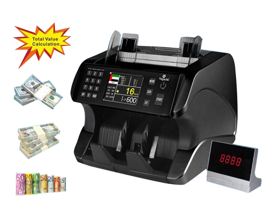 Nigachi Front Loading Money Counter NC-9050 UV/MG/IR – UV/MG/IR Detection, SKU: NC-9050