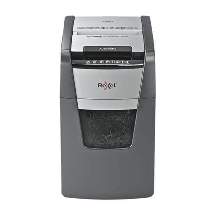 Rexel Optimum Auto+150M 150 Sheet 80 gsm P-5 Jam-Free Auto Reverse Function Micro Cut Shredder