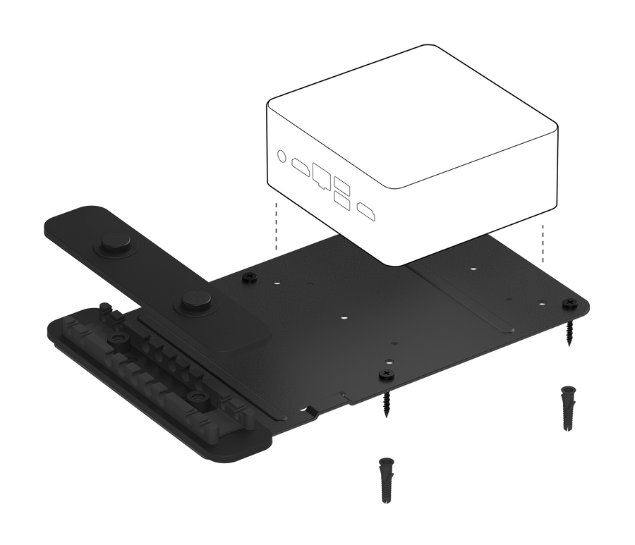 Logitech PC Mount (939-001825) for Video Conferencing Room Solutions with cable retention