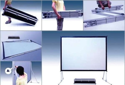iView 150" Front & Rear Projection Screen – Fast-Fold, 4:3 Aspect