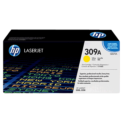 HP 309A Yellow Original LaserJet Toner Cartridge Q2672A