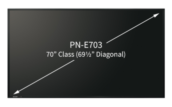 SHARP 24/7 Operation Class Full HD Commercial LED Monitor 70