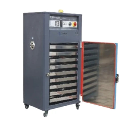 Box Type Polymer Dryer with 250°C Max Temp, 200kg Capacity & Multi-Tray Design