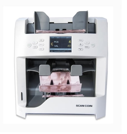 Scan Coin SC8220 Currency Counter Reliable Multi-Currency Bill Counting Machine for Banks & Retailers